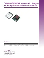 Preview for 12 page of Janus Remote Communications LTE910XF v6.00 User Manual