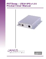 Janus Remote Communications POTSwap LTE910PS Product User Manual preview