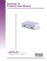 Janus Remote Communications Terminus T3 Product User Manual preview