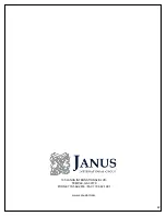 Preview for 22 page of Janus 2000 Installation Manual