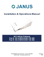 Предварительный просмотр 1 страницы Janus AC-4CM10-650-F-20-000 Installation & Operation Manual