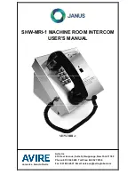 Janus SHW-MRI-1 User Manual preview