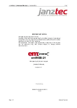 Preview for 1 page of Janz Tec emVIEW emWEB-21 Hardware Manual