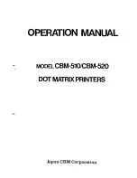 Japan CBM CBM-510 User Manual preview