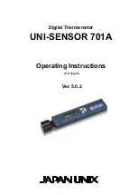 JAPAN UNIX UNI-SENSOR 701A Operating Instructions Manual preview