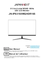 Preview for 1 page of JAPANNEXT JN-IPS3150WQHDR165 User Manual