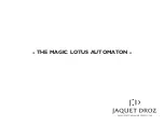 Preview for 1 page of Jaquet Droz THE MAGIC LOTUS AUTOMATON Manual