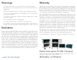 Preview for 6 page of JAR Systems ELEVATE AIR MC-40 AIR Series Assembly And User'S Manual