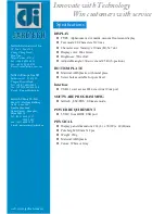 Preview for 2 page of JARLTECH Display 8034-U Specifications