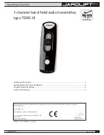 JAROLIFT TDRC-01 Operating Instructions preview