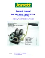 Preview for 1 page of Jarrett F10206 Owner'S Manual