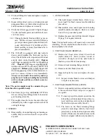 Предварительный просмотр 12 страницы Jarvis 1000-FS Operation And Maintenance Instructions