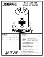 Jarvis AST-100 Series Installation, Operation And Maintenance Instructions preview