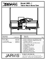 Preview for 1 page of Jarvis NBS-1 Operation And Maintenance Instructions