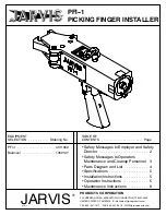 Preview for 1 page of Jarvis PFI-1 Manual