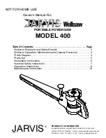 Jarvis Wellsaw 400 Owner'S Manual предпросмотр