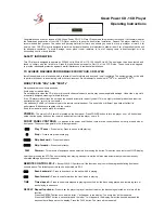 Preview for 1 page of Jas Audio Green Power CD-1 Operating Instructions