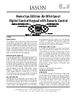 Предварительный просмотр 1 страницы JASON Hydrotherapy Home Spa Edition Air-Whirlpool Manual