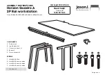 Preview for 2 page of Jason.L Horizon Quadro A 2P Run workstation 1200x800 mm Assembly Instructions Manual