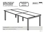 Preview for 1 page of Jason.L Quadro Square 4P workstation Assembly Instructions Manual