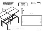 Предварительный просмотр 6 страницы Jason.L Quadro Square 4P workstation Assembly Instructions Manual