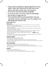 Preview for 8 page of Jata JECG2701 Instructions For Use Manual