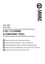 Preview for 1 page of JAVAC JAV-1023 Safety Instructions & Operation Manual