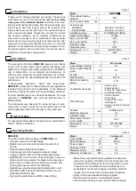 Preview for 1 page of JAVAC NBM-500L Manual