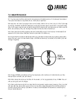 Предварительный просмотр 17 страницы JAVAC XTR-PRO-DV Safety Instructions & Operation Manual