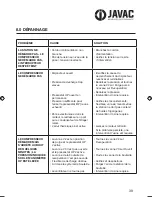 Предварительный просмотр 39 страницы JAVAC XTR-PRO-DV Safety Instructions & Operation Manual