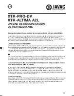 Предварительный просмотр 65 страницы JAVAC XTR-PRO-DV Safety Instructions & Operation Manual