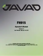 Предварительный просмотр 1 страницы Javad FH915 Operator'S Manual