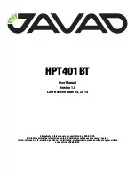 Preview for 1 page of Javad HPT401BT User Manual