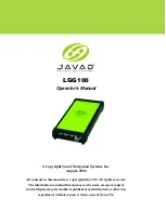 Preview for 1 page of Javad LGG100 Operator'S Manual