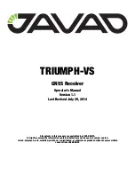 Javad TRIUMPH-VS Operator'S Manual предпросмотр