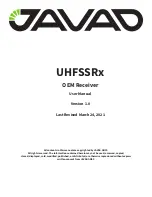 Javad UHFSSRx User Manual preview