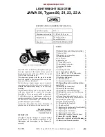 JAWA 50 Specification And Operator'S Manual preview