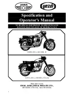 JAWA B Specification And Operator'S Manual предпросмотр