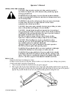 Preview for 8 page of JAWA TRAC-LIFT T50HLSS Operator'S Manual