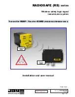 Preview for 1 page of Jay electronique RADIOSAFE Series Installation And User Manual