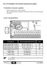 Preview for 72 page of Jay electronique UC 323882G Installation And User Technical Manual