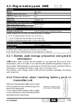 Preview for 73 page of Jay electronique UC 323882G Installation And User Technical Manual