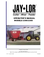 Предварительный просмотр 1 страницы Jay-Lor 2300 Operator'S Manual