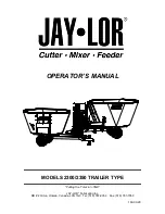 Preview for 2 page of Jay-Lor 2300 Operator'S Manual