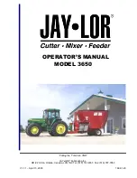 Preview for 1 page of Jay-Lor 3650 Operator'S Manual