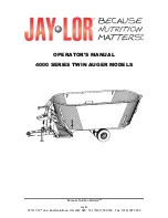 Preview for 1 page of Jay-Lor 4000 TWIN AUGER Series Operator'S Manual