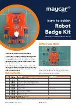 Предварительный просмотр 1 страницы Jaycar Maycar Robot Badge Kit Manual