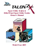 Jayco 2005 Talon ZX Owner'S Manual preview