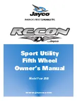 Предварительный просмотр 1 страницы Jayco 2009 Recon ZX Owner'S Manual