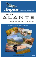 Предварительный просмотр 1 страницы Jayco Alante 2021 Owner'S Manual